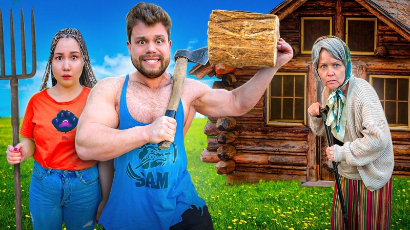 24 Часа в Деревне у Бабушки! // Луномосик